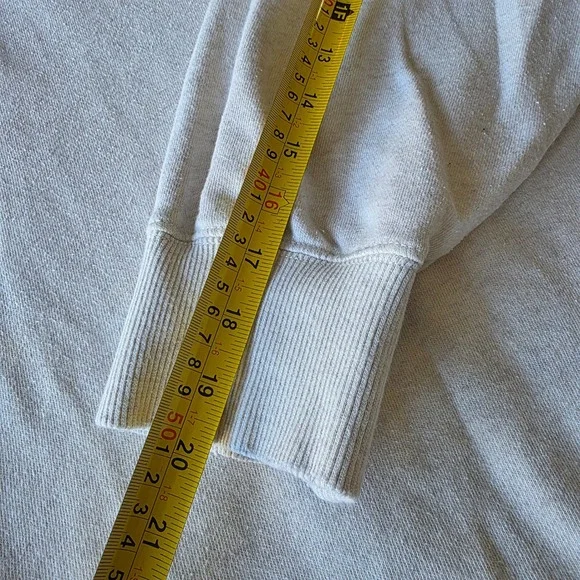 Aerie Womens L/G Cream V Neck Long Sleeve Sweatshirt Casual Top Comfy oversized - Picture 5 of 7